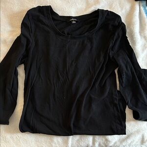 Ambiance Classic Black Long Sleeve Top